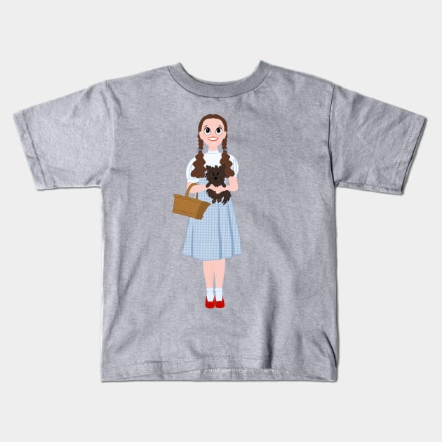 Dorothy Wizard Of Oz Kids T-Shirt by jackmanion